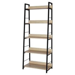 Стеллаж на металлокаркасе BRABIX &laquo;LOFT SH-003&raquo;, 600&times;350&times;1500 мм, 5 полок, цвет дуб натуральный, 641236