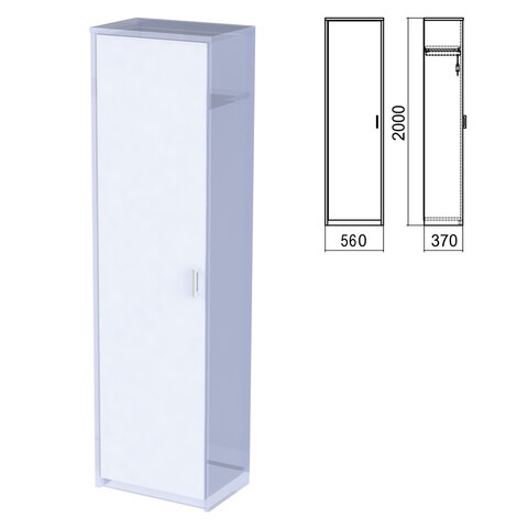 Шкаф для одежды ЧАСТЬ 2 "Арго", 560х370х2000 мм, серый