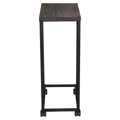 Стол журнальный BRABIX &laquo;LOFT CT-001&raquo;, 450&times;250&times;680 мм, на колёсах, металлический каркас, цвет морёный дуб, 641859