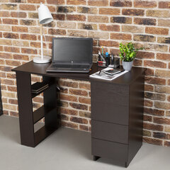 Стол письменный/<wbr/>компьютерный BRABIX &laquo;Scandi CD-016&raquo;, 1100&times;500&times;750мм, 4 ящика, венге, 641893