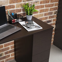 Стол письменный/<wbr/>компьютерный BRABIX &laquo;Scandi CD-016&raquo;, 1100&times;500&times;750мм, 4 ящика, венге, 641893