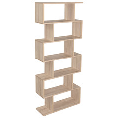 Стеллаж BRABIX &laquo;Scandi SH-008&raquo;, 730&times;250&times;1760 мм, 6 секций, ЛДСП, дуб сонома, 641898