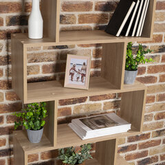 Стеллаж BRABIX &laquo;Scandi SH-008&raquo;, 730&times;250&times;1760 мм, 6 секций, ЛДСП, дуб сонома, 641898