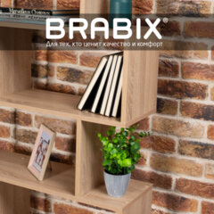Стеллаж BRABIX "Scandi SH-008", 730х250х1760 мм, 6 секций, ЛДСП, дуб сонома, 641898