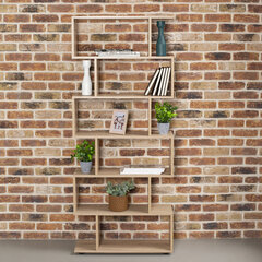 Стеллаж BRABIX &laquo;Scandi SH-008&raquo;, 730&times;250&times;1760 мм, 6 секций, ЛДСП, дуб сонома, 641898