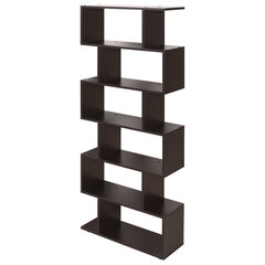 Стеллаж BRABIX &laquo;Scandi SH-008&raquo;, 730&times;250&times;1760 мм, 6 секций, ЛДСП, венге, 641899