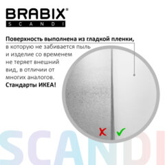 Комод BRABIX "Scandi CM-001", 750х330х730 мм, 4 ящика, ЛДСП, белый, 641900