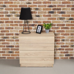 Комод BRABIX &laquo;Scandi CM-001&raquo;, 750&times;330&times;730 мм, 4 ящика, ЛДСП, дуб сонома, 641901