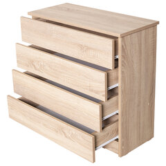 Комод BRABIX &laquo;Scandi CM-001&raquo;, 750&times;330&times;730 мм, 4 ящика, ЛДСП, дуб сонома, 641901