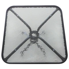 Стол NOSTRESS (НОСТРЕСС) TG-002, стеклянная столешница, 60&times;60 см, металлический каркас, черный, 641937