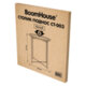 Столик-поднос BOOMHOUSE (БУМХАУС) CT-003 кофейный (ширина 47, высота 51 см), металл, белый, 641939