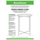 Столик-поднос BOOMHOUSE (БУМХАУС) CT-003 кофейный (ширина 47, высота 51 см), металл, белый, 641939