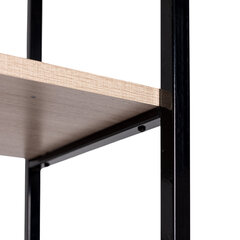 Стол BRABIX &laquo;SMART CD-018&raquo;, 1100&times;600&times;765 мм, ЛОФТ, 2 полки, металл/<wbr/>ЛДСП ясень шимо светлый, каркас черный, 641945