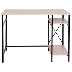 Стол BRABIX &laquo;SMART CD-018&raquo;, 1100&times;600&times;765 мм, ЛОФТ, 2 полки, металл/<wbr/>ЛДСП ясень шимо светлый, каркас черный, 641945