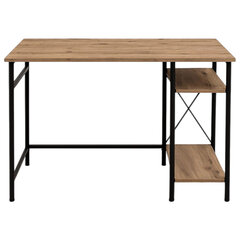 Стол BRABIX &laquo;SMART CD-018&raquo;, 1100&times;600&times;765 мм, ЛОФТ, 2 полки, металл/<wbr/>ЛДСП бунратти, каркас черный, 641946