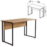 Стол BRABIX "SMART CD-019", 1180х600х770 мм, ЛОФТ, металл/ЛДСП бунратти, каркас черный, 641948