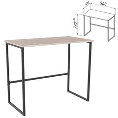 Стол BRABIX &laquo;SMART CD-020&raquo;, 900&times;500&times;770 мм, ЛОФТ, металл/<wbr/>ЛДСП ясень шимо светлый, каркас черный, 641949