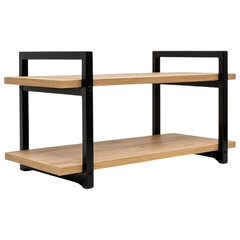 Полка BRABIX &laquo;SMART WS-002&raquo;, 580&times;290&times;300 мм, ЛОФТ, 2 полки, металл/<wbr/>ЛДСП бунратти, 641952