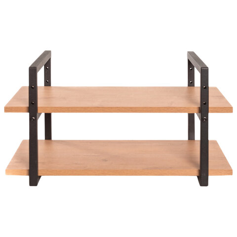 Полка BRABIX "SMART WS-002", 580х290х300 мм, ЛОФТ, 2 полки, металл/ЛДСП бунратти, 641952