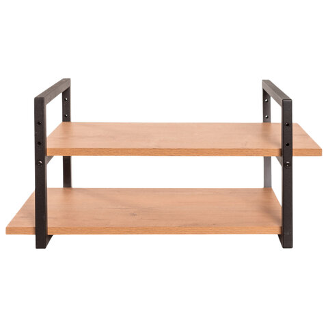 Полка BRABIX "SMART WS-002", 580х290х300 мм, ЛОФТ, 2 полки, металл/ЛДСП бунратти, 641952