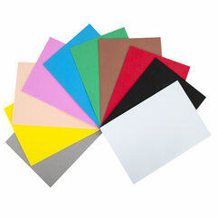 Пористая резина/<wbr/>фоамиран А4, 2 мм, НАБОР №2, 10 листов, 10 цветов, яркие цвета, ОСТРОВ СОКРОВИЩ, 660074