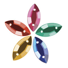 Стразы для творчества &laquo;Лодочка&raquo;, цвет ассорти, 7&times;15 мм, 30 грамм, ОСТРОВ СОКРОВИЩ, 661217