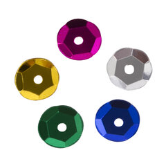 Пайетки для творчества &laquo;Классика&raquo;, цвет ассорти, 6 мм, 30 грамм, 5 цветов, ОСТРОВ СОКРОВИЩ, 661262