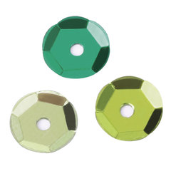 Пайетки для творчества &laquo;Классика&raquo;, оттенки зеленого, 6 мм, 30 грамм, ОСТРОВ СОКРОВИЩ, 661273