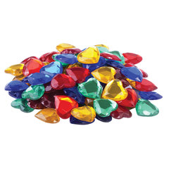 Стразы самоклеящиеся &laquo;Сердце&raquo;, 14 мм, 30 г, 5 цветов, ОСТРОВ СОКРОВИЩ, 661385