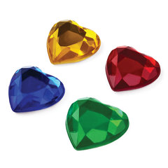 Стразы самоклеящиеся &laquo;Сердце&raquo;, 14 мм, 30 г, 5 цветов, ОСТРОВ СОКРОВИЩ, 661385