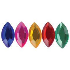 Стразы самоклеящиеся &laquo;Лодочка&raquo;, 15&times;7 мм, 30 г, 5 цветов, ОСТРОВ СОКРОВИЩ, 661387