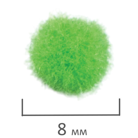 Помпоны для творчества, 10 цветов, 8 мм, 60 шт., ОСТРОВ СОКРОВИЩ, 661422 - фото 3