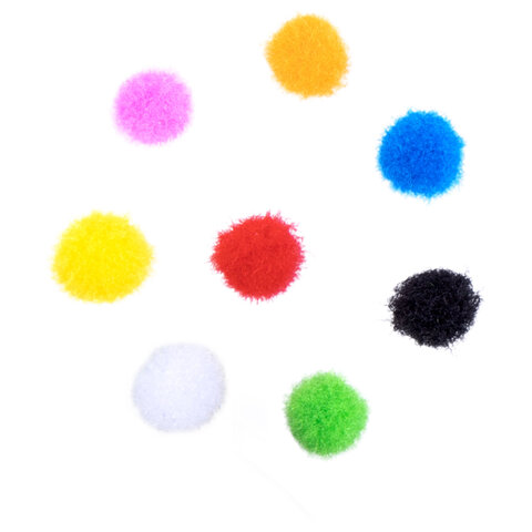 Помпоны для творчества, 10 цветов, 8 мм, 60 шт., ОСТРОВ СОКРОВИЩ, 661422 - фото 4
