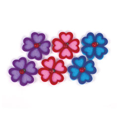 Наклейки из фетра &laquo;Клевер&raquo;, 6 шт., ассорти, ОСТРОВ СОКРОВИЩ, 661474