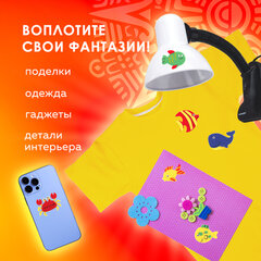 Наклейки из фетра &laquo;Рыбки&raquo;, 12 шт., ассорти, ОСТРОВ СОКРОВИЩ, 661475