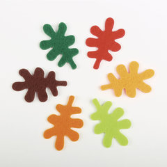 Наклейки из фетра &laquo;Листья&raquo;, 24 шт., ассорти, ОСТРОВ СОКРОВИЩ, 661479