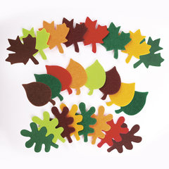 Наклейки из фетра &laquo;Листья&raquo;, 24 шт., ассорти, ОСТРОВ СОКРОВИЩ, 661479
