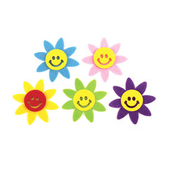 Наклейки из фетра &laquo;Солнышки&raquo;, 5 шт., ассорти, ОСТРОВ СОКРОВИЩ, 661489