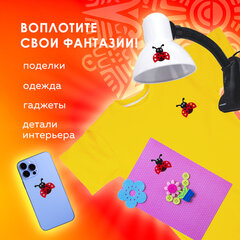 Наклейки из фетра &laquo;Божьи коровки&raquo;, 6 шт., ассорти, ОСТРОВ СОКРОВИЩ, 661498