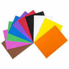 Пористая резина/<wbr/>фоамиран А4, 1 мм, НАБОР, 10 листов, 10 цветов, яркие цвета, ОСТРОВ СОКРОВИЩ, 661696