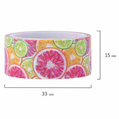 Клейкие WASHI-ленты для декора &laquo;Микс №2&raquo;, 15 мм х 3 м, 7 цветов, рисовая бумага, ОСТРОВ СОКРОВИЩ, 661710