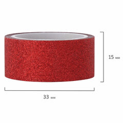 Клейкие ленты полимерные для декора с блестками &laquo;ИНТЕНСИВ&raquo;, 15 мм х 3 м, 7 цветов, ОСТРОВ СОКРОВИЩ, 661715