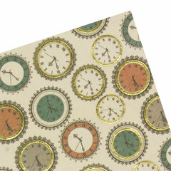 Цветная WASHI-бумага для декора &laquo;ВИНТАЖ&raquo;, 15&times;15 см, 12 листов, 6 дизайнов, рисовая бумага, ОСТРОВ СОКРОВИЩ, 661721