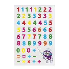 Наклейки зефирные &laquo;Цифры&raquo;, многоразовые, 10&times;15 см, ЮНЛАНДИЯ, 661796