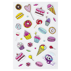 Наклейки зефирные &laquo;Сладости&raquo;, многоразовые, 10&times;15 см, ЮНЛАНДИЯ, 661800