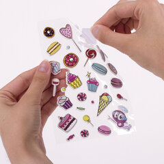 Наклейки зефирные &laquo;Сладости&raquo;, многоразовые, 10&times;15 см, ЮНЛАНДИЯ, 661800