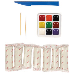 Набор для изготовления игрушки из глины &laquo;Матрешка&raquo;, глина, краски, стек, LORI, Гл-002