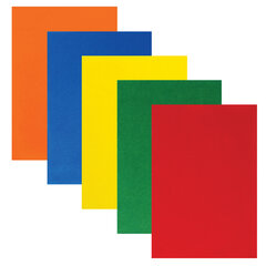 Цветной фетр МЯГКИЙ А4, 2 мм, 5 листов, 5 цветов, плотность 170 г/<wbr/>м<sup>2</sup>, ЮНЛАНДИЯ, 662049