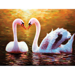 Картина стразами (алмазная мозаика) 30&times;40 см, ОСТРОВ СОКРОВИЩ &laquo;Лебеди&raquo;, без подрамника, 662399