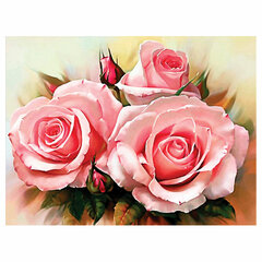 Картина стразами (алмазная мозаика) 30&times;40 см, ОСТРОВ СОКРОВИЩ &laquo;Нежность роз&raquo;, без подрамника, 662404